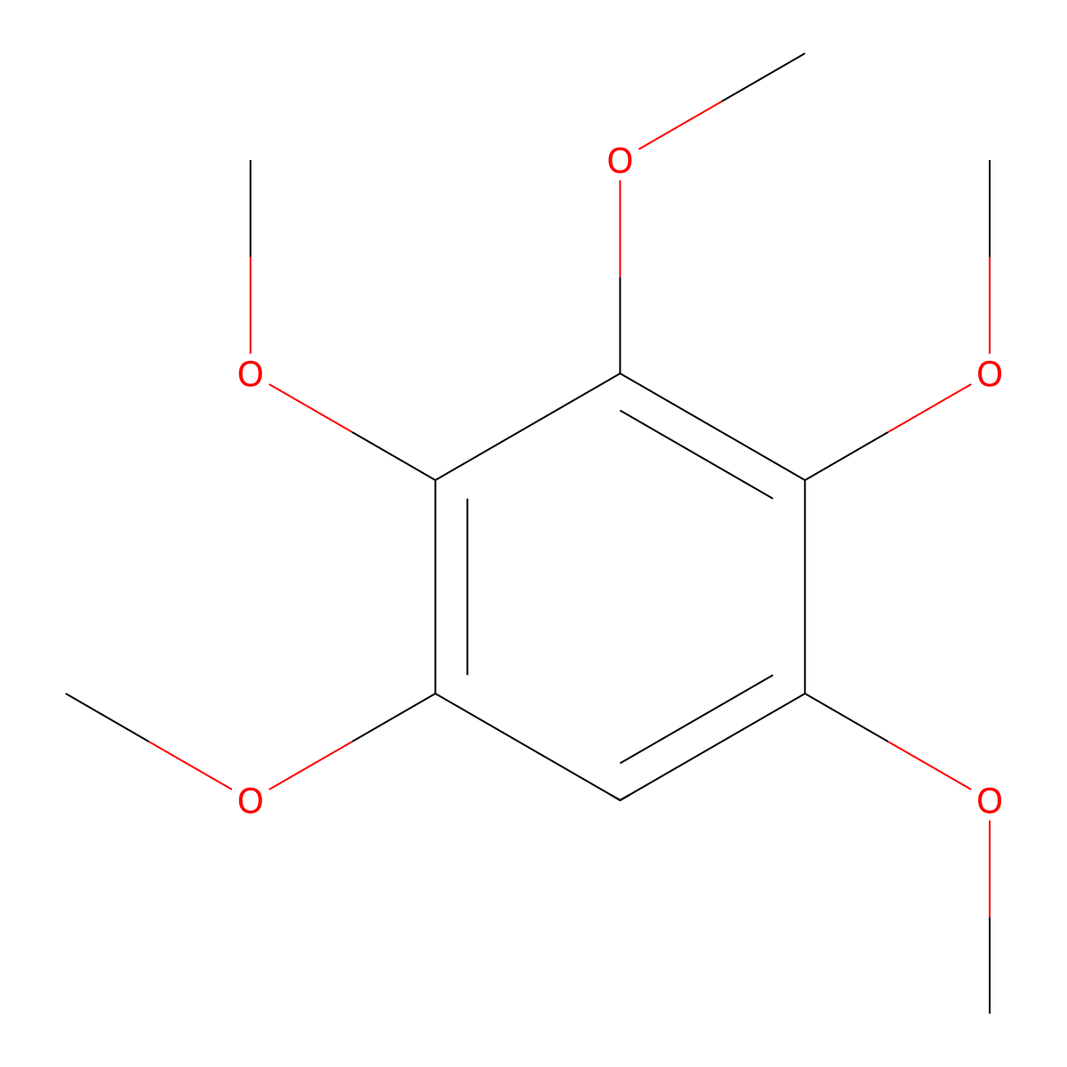 1,2,3,4,5-Pentamethoxybenzene molecular structure, CAS 13909-75-6