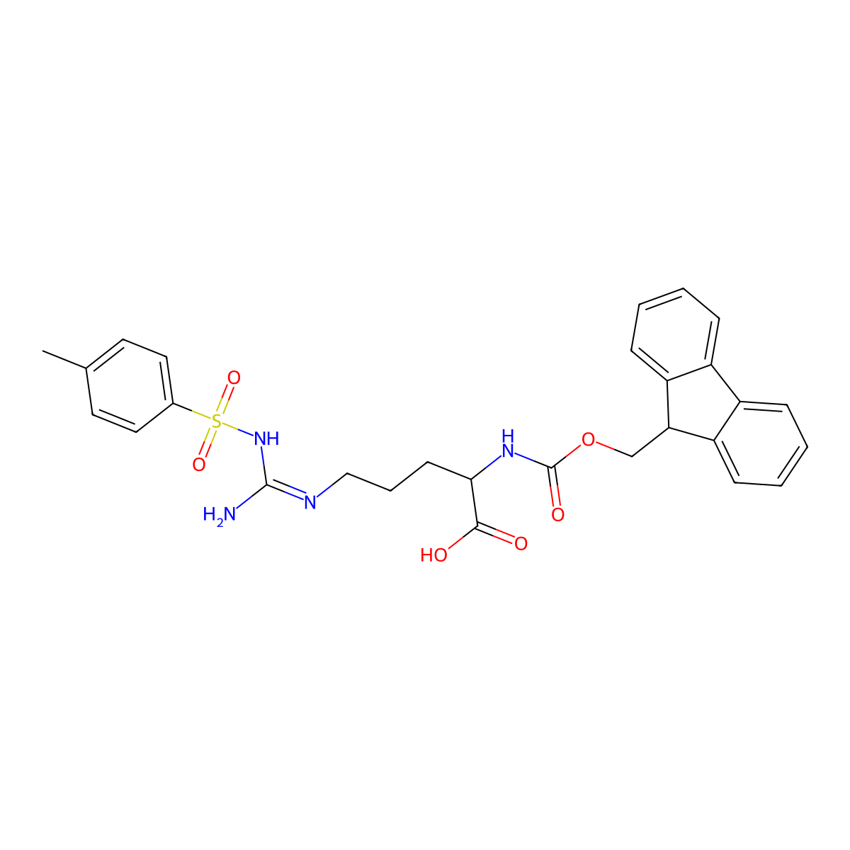 Fmoc-D-Arg(Tos)-OH molecular structure, CAS 139090-50-9