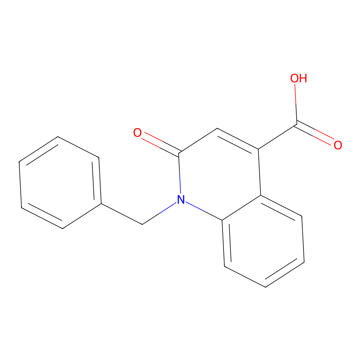 1-Benzyl-2-oxo-1,2-dihydroquinoline-4-carboxylic acid molecular structure, CAS 139094-81-8