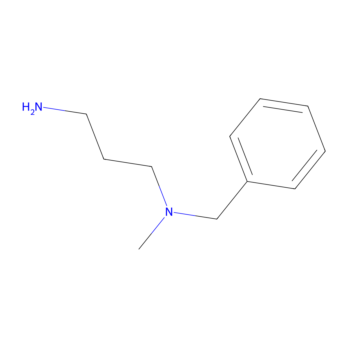 (3-Aminopropyl)(benzyl)methylamine molecular structure, CAS 13910-49-1