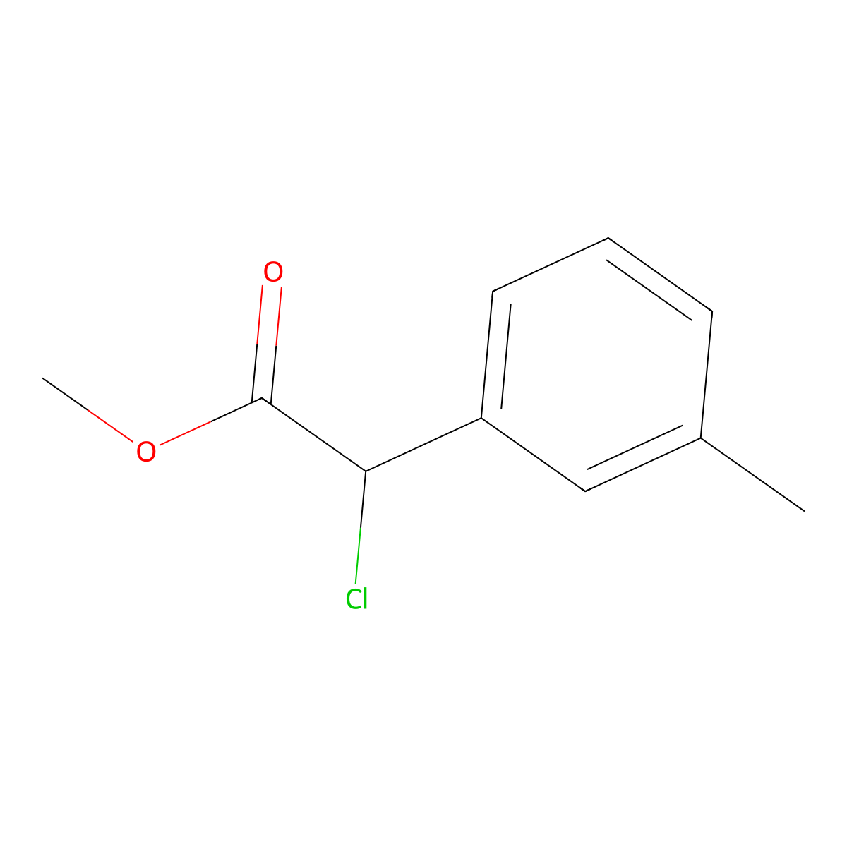 Methyl alpha-chloro-3-methylbenzeneacetate molecular structure, CAS 13910-82-2