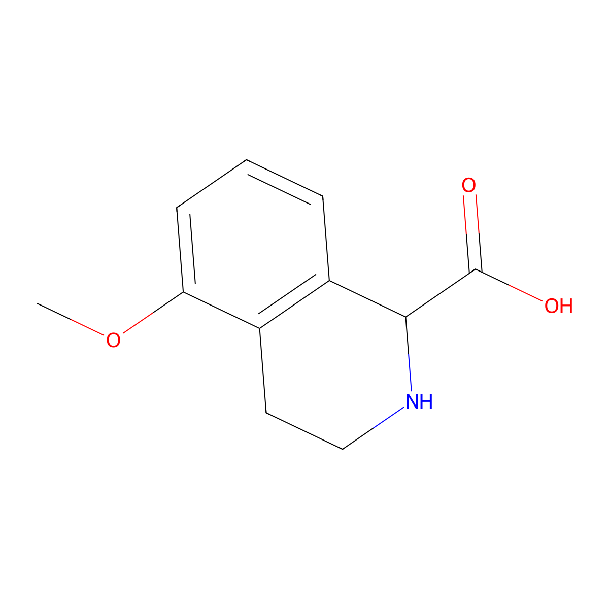 5-Methoxy-1,2,3,4-tetrahydroisoquinoline-1-carboxylic acid molecular structure, CAS 1391002-14-4