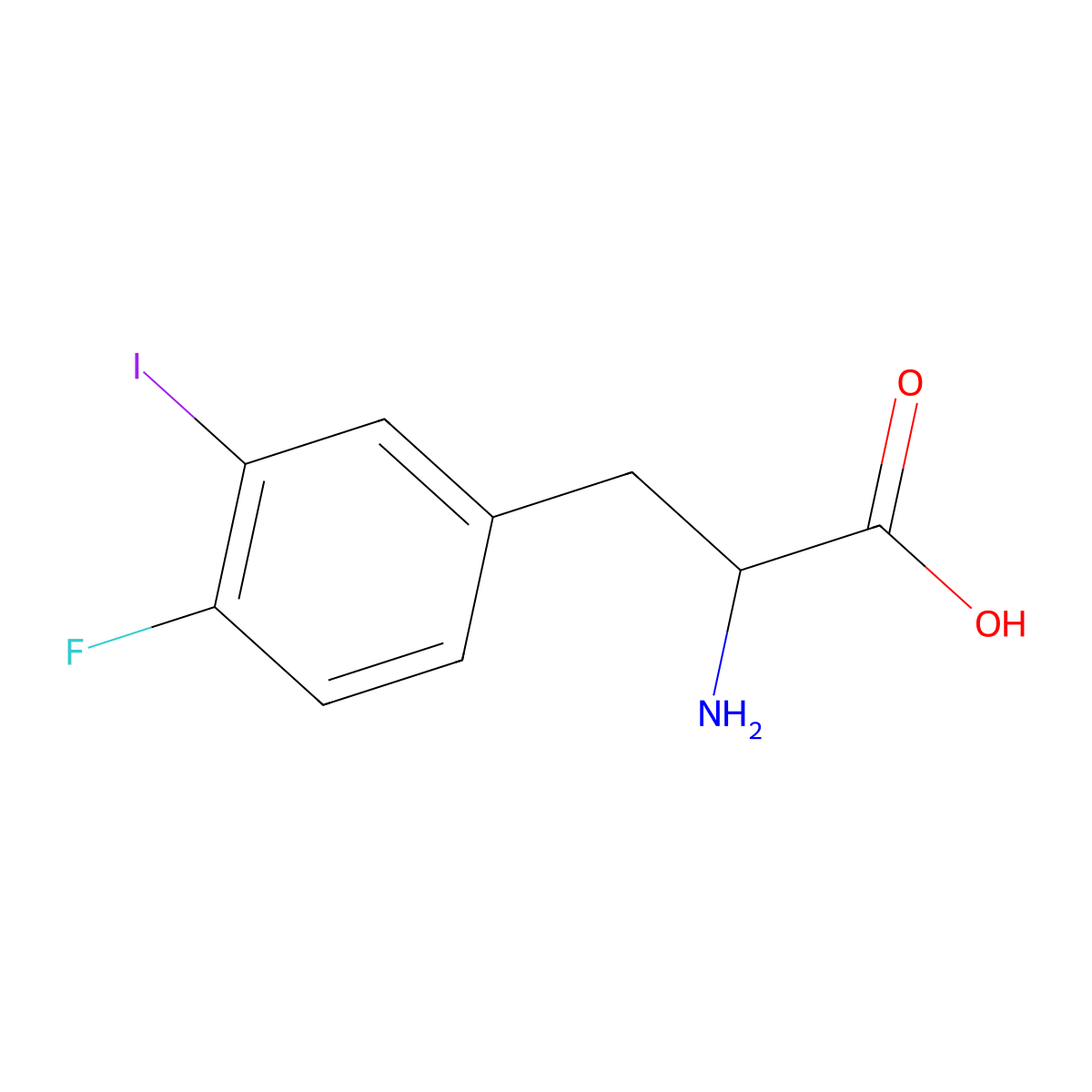 3-Iodo-4-fluoro-DL-phenylalanine molecular structure, CAS 1391004-64-0