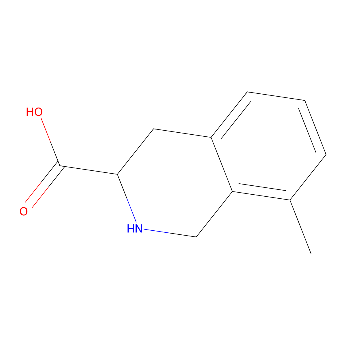 8-Methyl-1,2,3,4-tetrahydroisoquinoline-3-carboxylic acid molecular structure, CAS 1391005-05-2