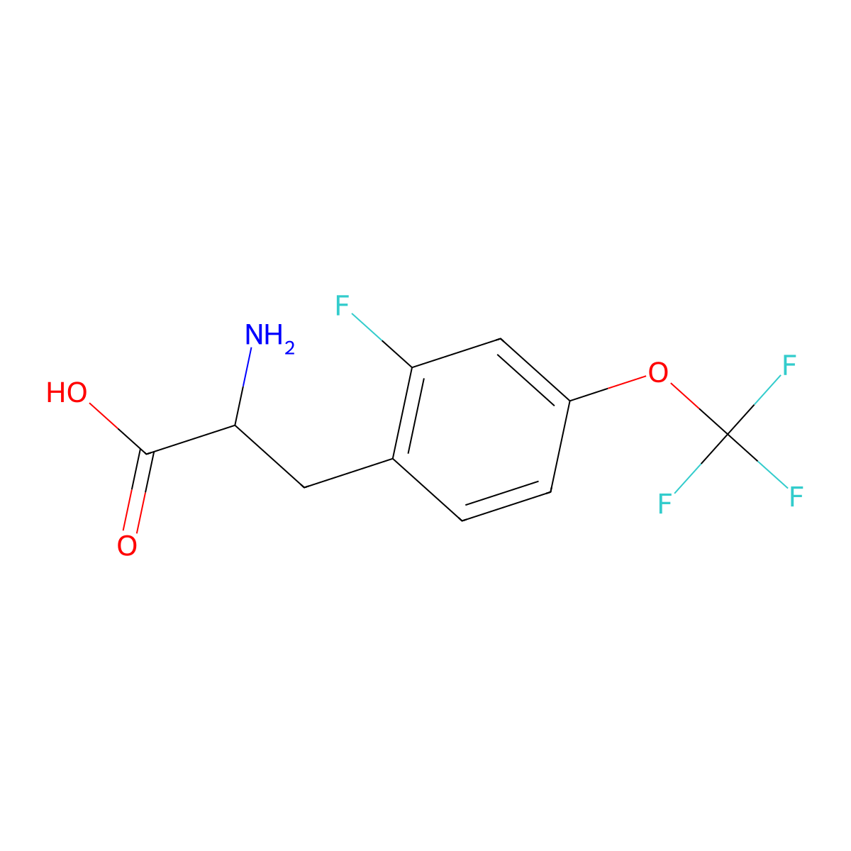 2-Fluoro-4-(trifluoromethoxy)-DL-phenylalanine molecular structure, CAS 1391008-15-3