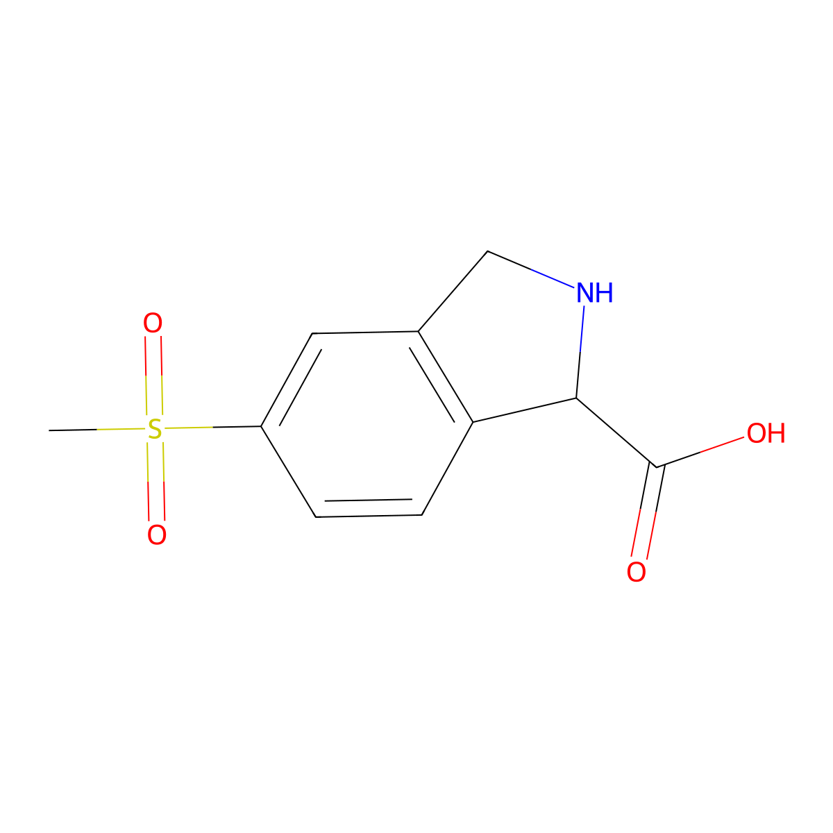 5-(Methylsulfonyl)isoindoline-1-carboxylic acid molecular structure, CAS 1391008-80-2