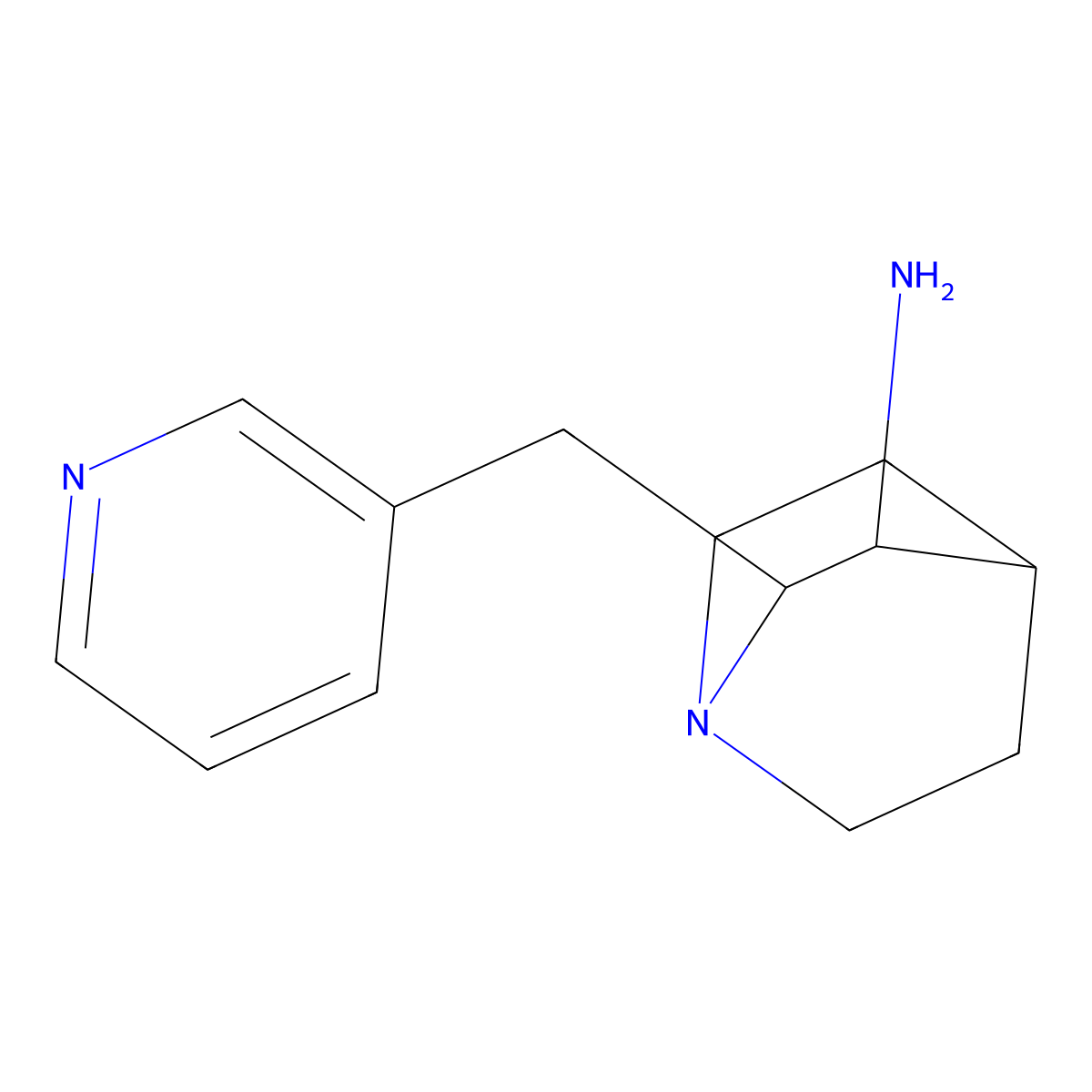 2-(Pyridin-3-ylmethyl)quinuclidin-3-amine molecular structure, CAS 1391013-37-8