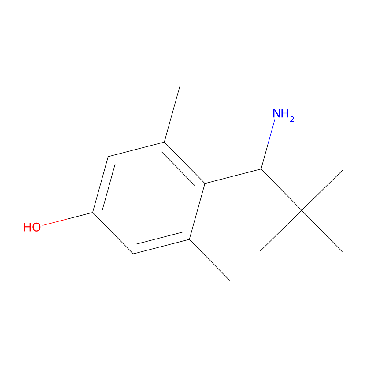 4-(1-Amino-2,2-dimethylpropyl)-3,5-dimethylphenol molecular structure, CAS 1391016-05-9