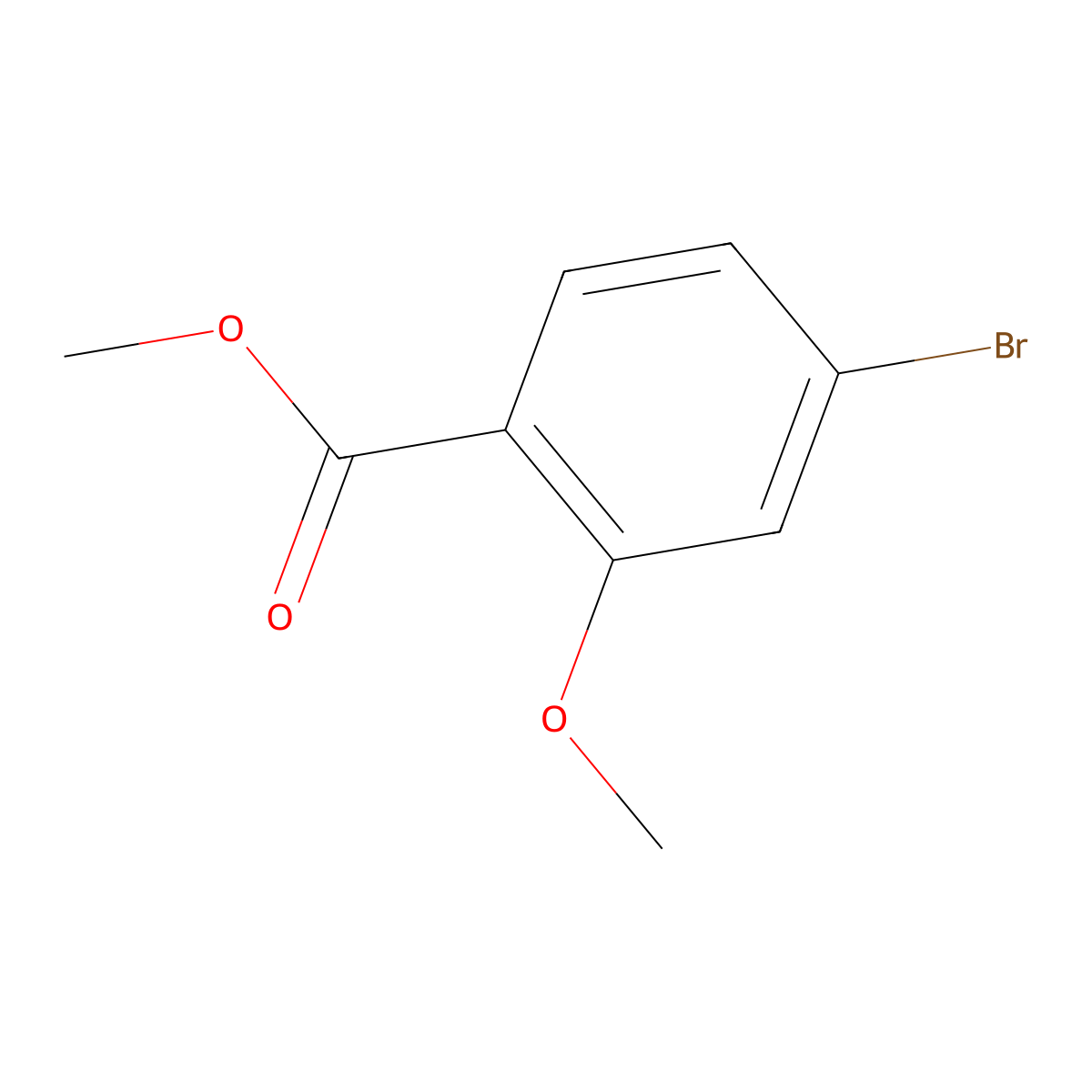 Methyl 4-bromo-2-methoxybenzoate molecular structure, CAS 139102-34-4