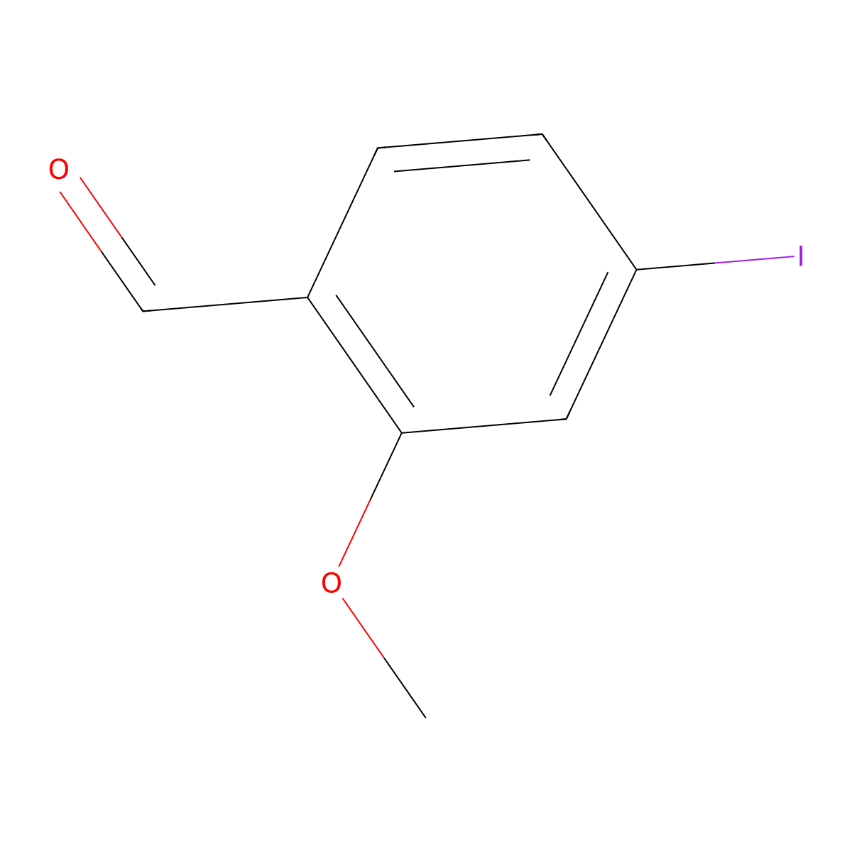 4-Iodo-2-methoxybenzaldehyde molecular structure, CAS 139102-37-7