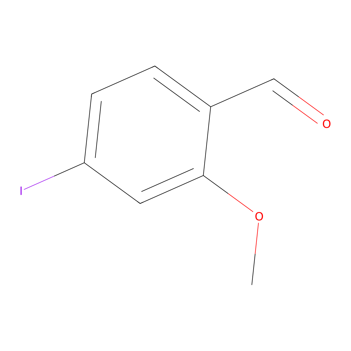4-Iodo-2-methoxybenzaldehyde molecular structure, CAS 139102-37-7