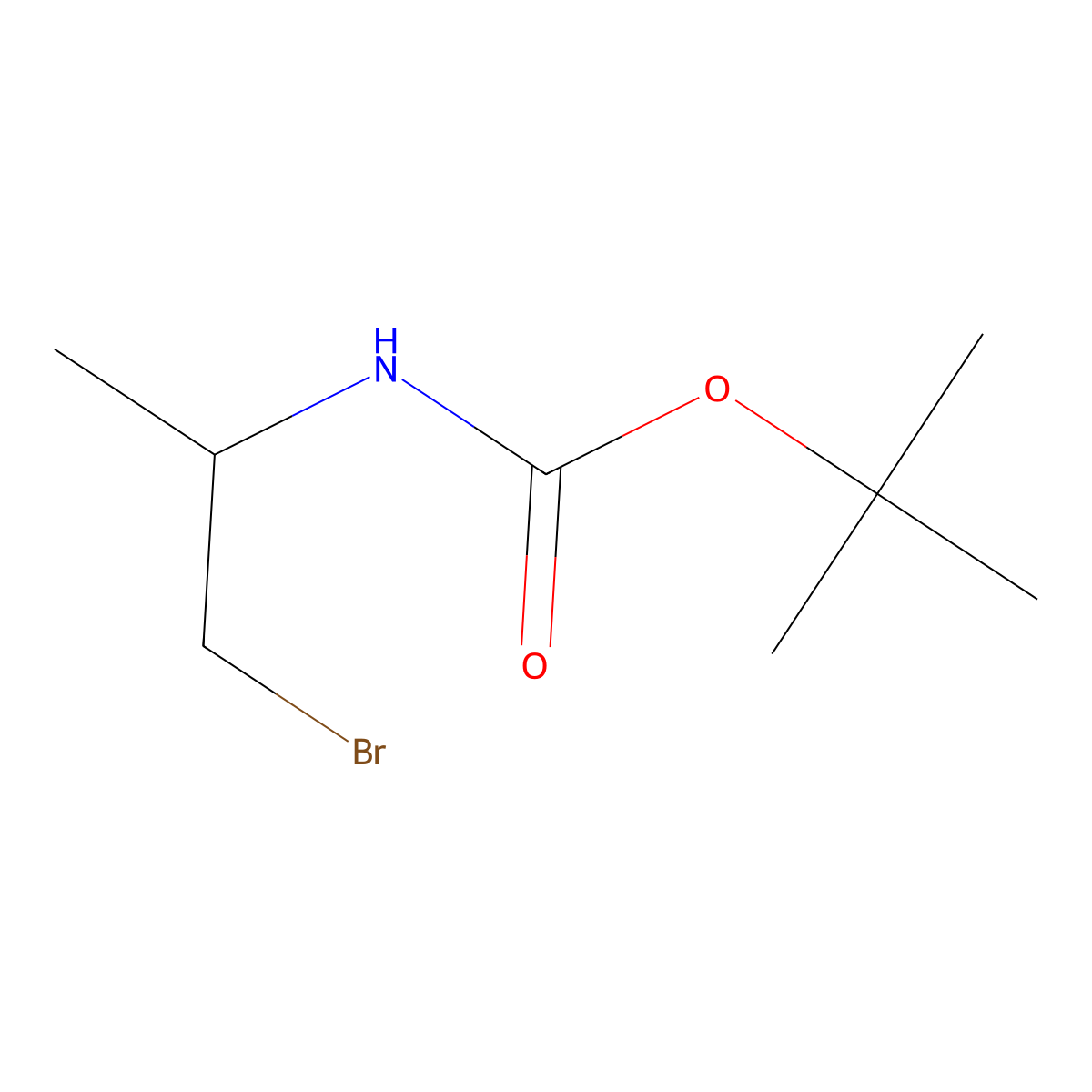 t-Butyl (1-bromopropan-2-yl)carbamate molecular structure, CAS 1391026-59-7