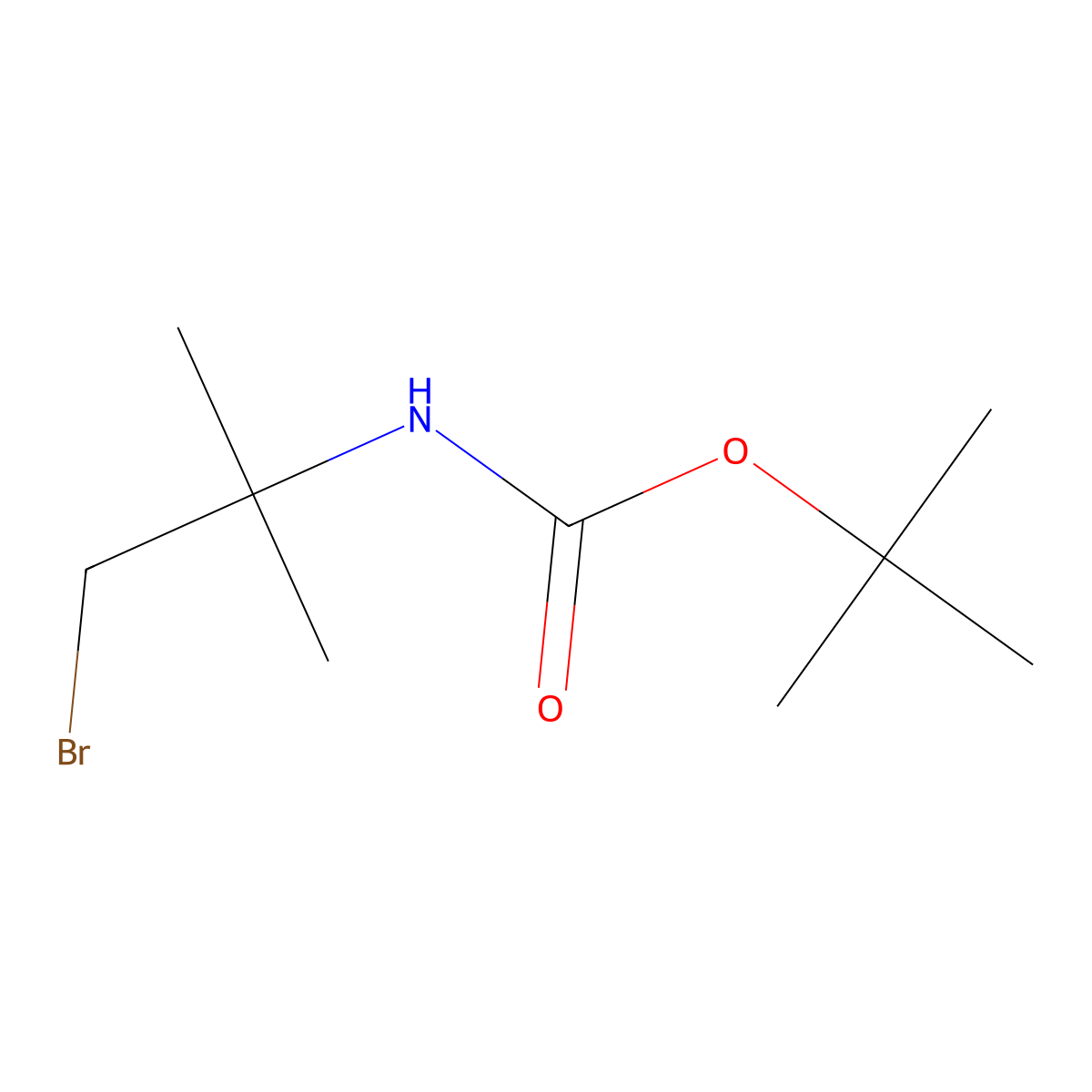 Carbamic acid, N-(2-bromo-1,1-dimethylethyl)-, 1,1-dimethylethyl ester molecular structure, CAS 1391026-60-0
