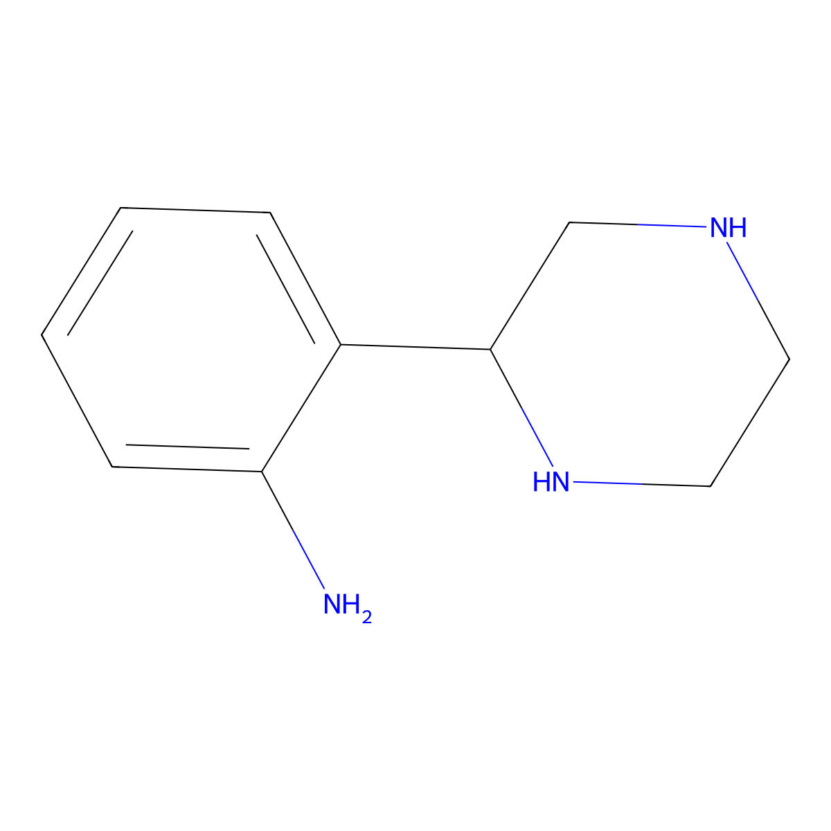 2-Piperazin-2-ylaniline molecular structure, CAS 1391032-08-8