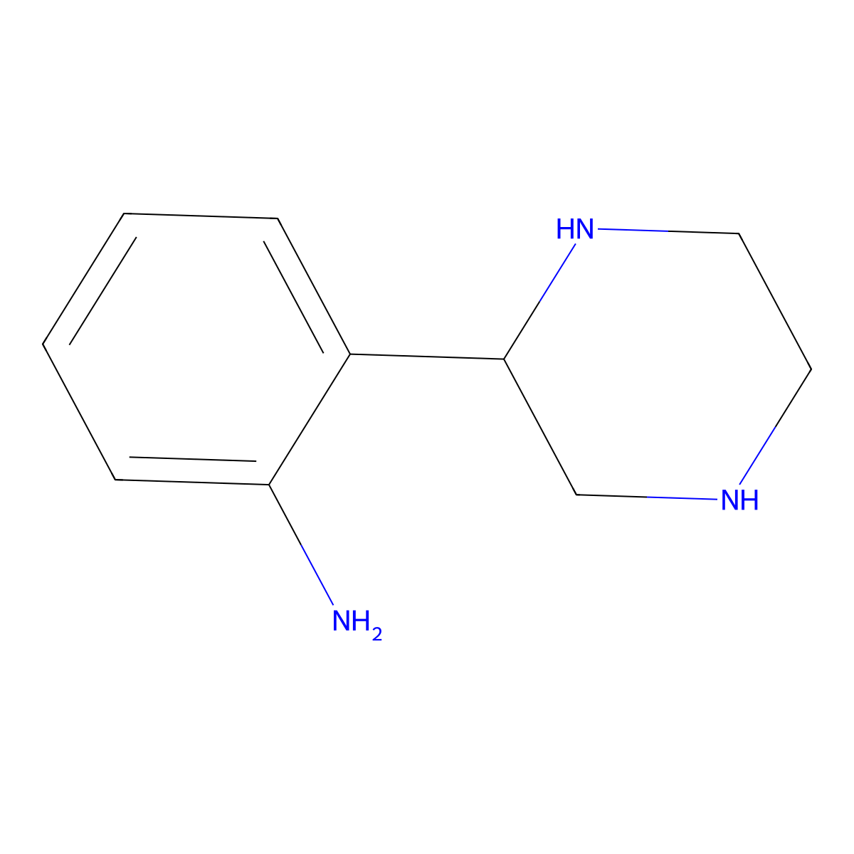 2-Piperazin-2-ylaniline molecular structure, CAS 1391032-08-8