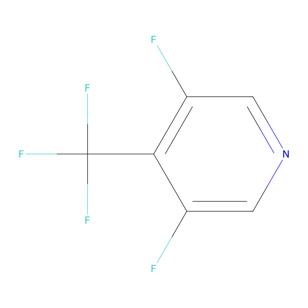 3,5-Difluoro-4-(Trifluoromethyl)Pyridine molecular structure, CAS 1391033-20-7
