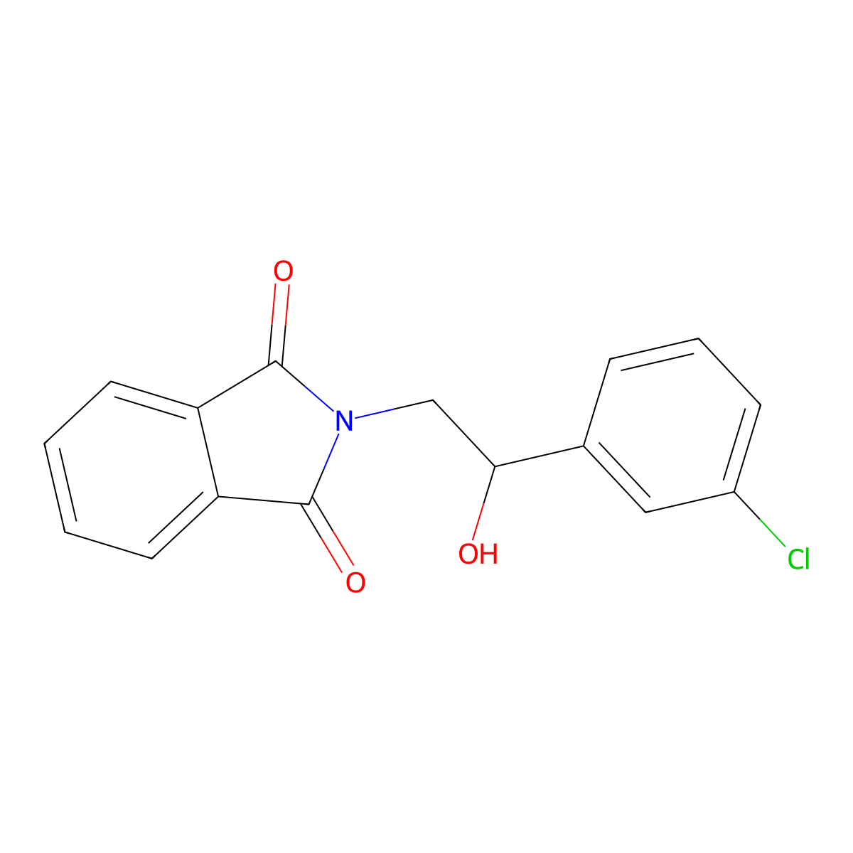 2-[2-(3-Chlorophenyl)-2-hydroxy-ethyl]isoindoline-1,3-dione molecular structure, CAS 1391033-29-6