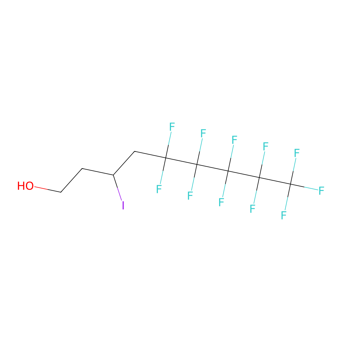 3-Iodo-5,5,6,6,7,7,8,8,9,9,9-undecafluorononan-1-ol molecular structure, CAS 1391033-31-0