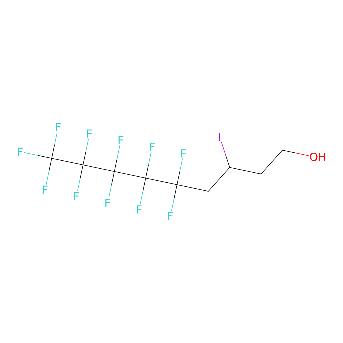 3-Iodo-5,5,6,6,7,7,8,8,9,9,9-undecafluorononan-1-ol molecular structure, CAS 1391033-31-0