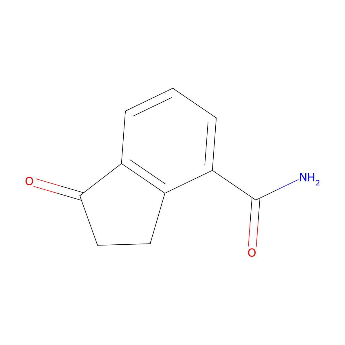 1-Oxo-2,3-dihydro-1H-indene-4-carboxamide molecular structure, CAS 1391035-39-4