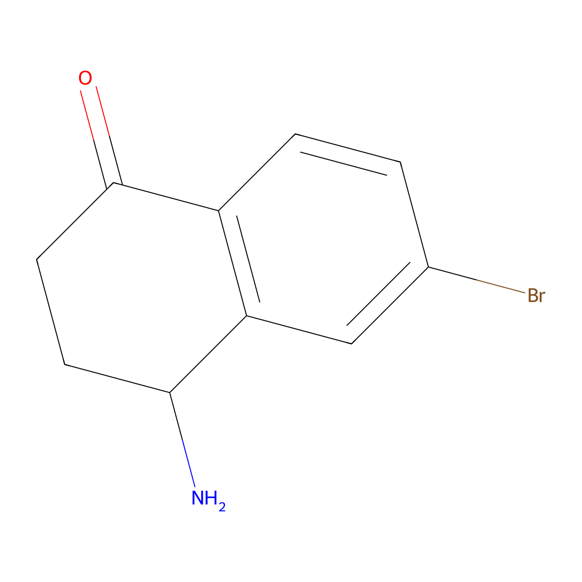 4-amino-6-bromo-3,4-dihydronaphthalen-1(2H)-one molecular structure, CAS 1391036-75-1