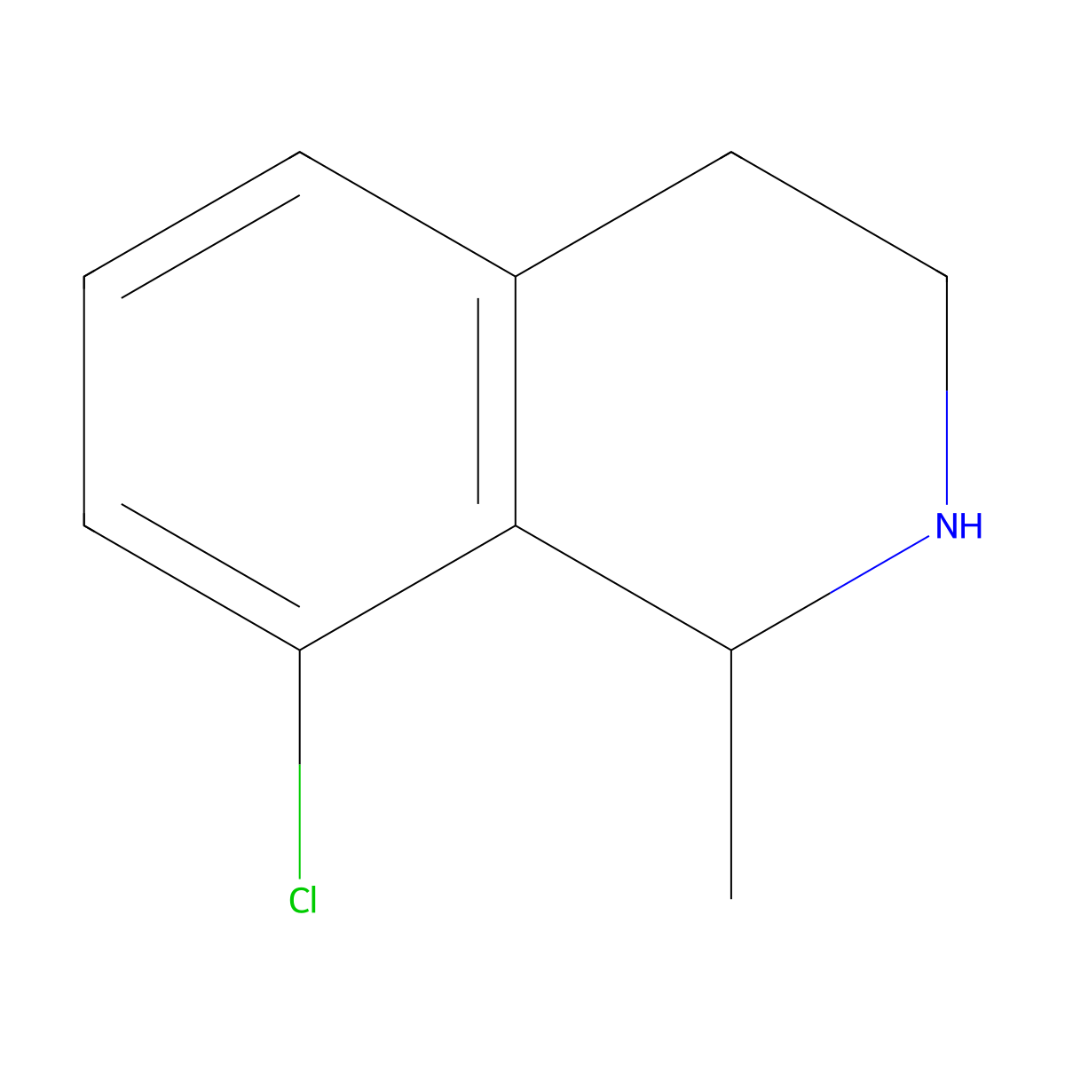 8-Chloro-1-methyl-1,2,3,4-tetrahydroisoquinoline molecular structure, CAS 1391037-52-7