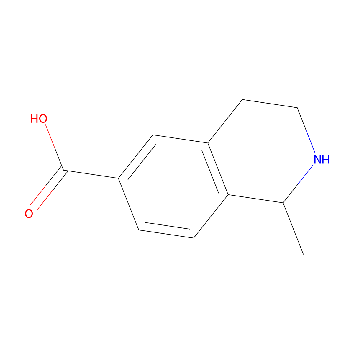 1-Methyl-1,2,3,4-tetrahydroisoquinoline-6-carboxylic acid molecular structure, CAS 1391037-89-0