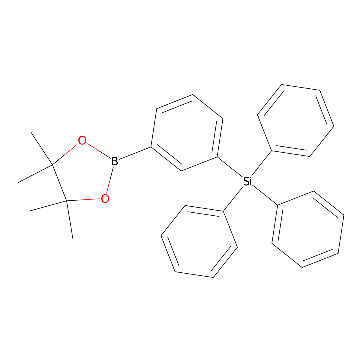 Triphenyl(3-(4,4,5,5-tetramethyl-1,3,2-dioxaborolan-2-yl)phenyl)silane molecular structure, CAS 1391041-75-0