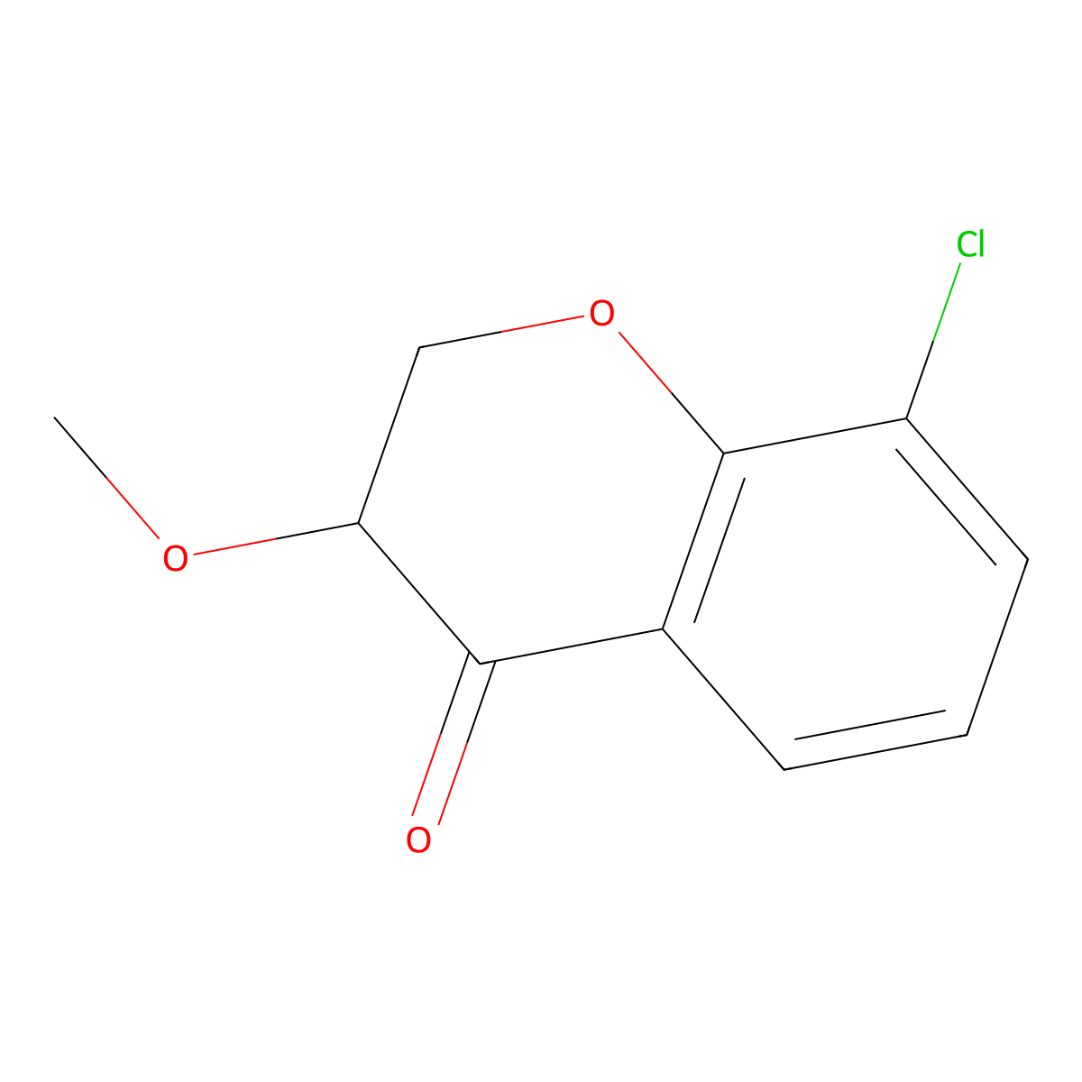 8-Chloro-3-methoxy-3,4-dihydro-2H-1-benzopyran-4-one molecular structure, CAS 1391050-65-9