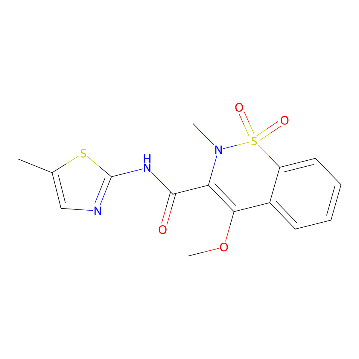 O-Methyl Meloxicam molecular structure, CAS 1391051-96-9