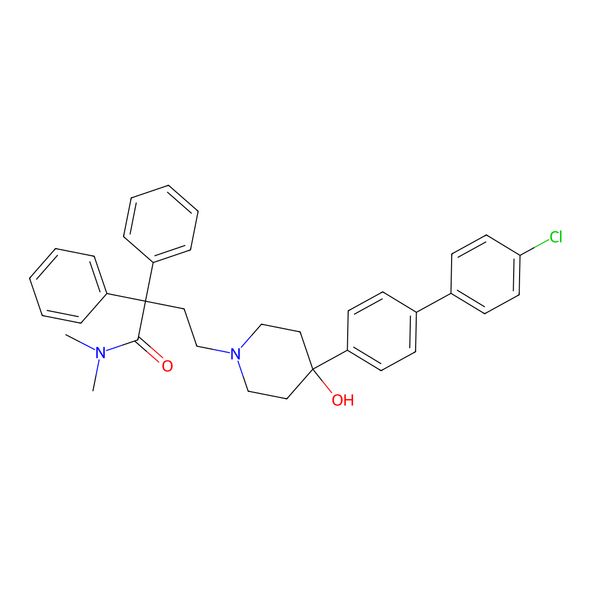 4-Dechloro-4-(4-chlorophenyl) Loperamide molecular structure, CAS 1391052-94-0