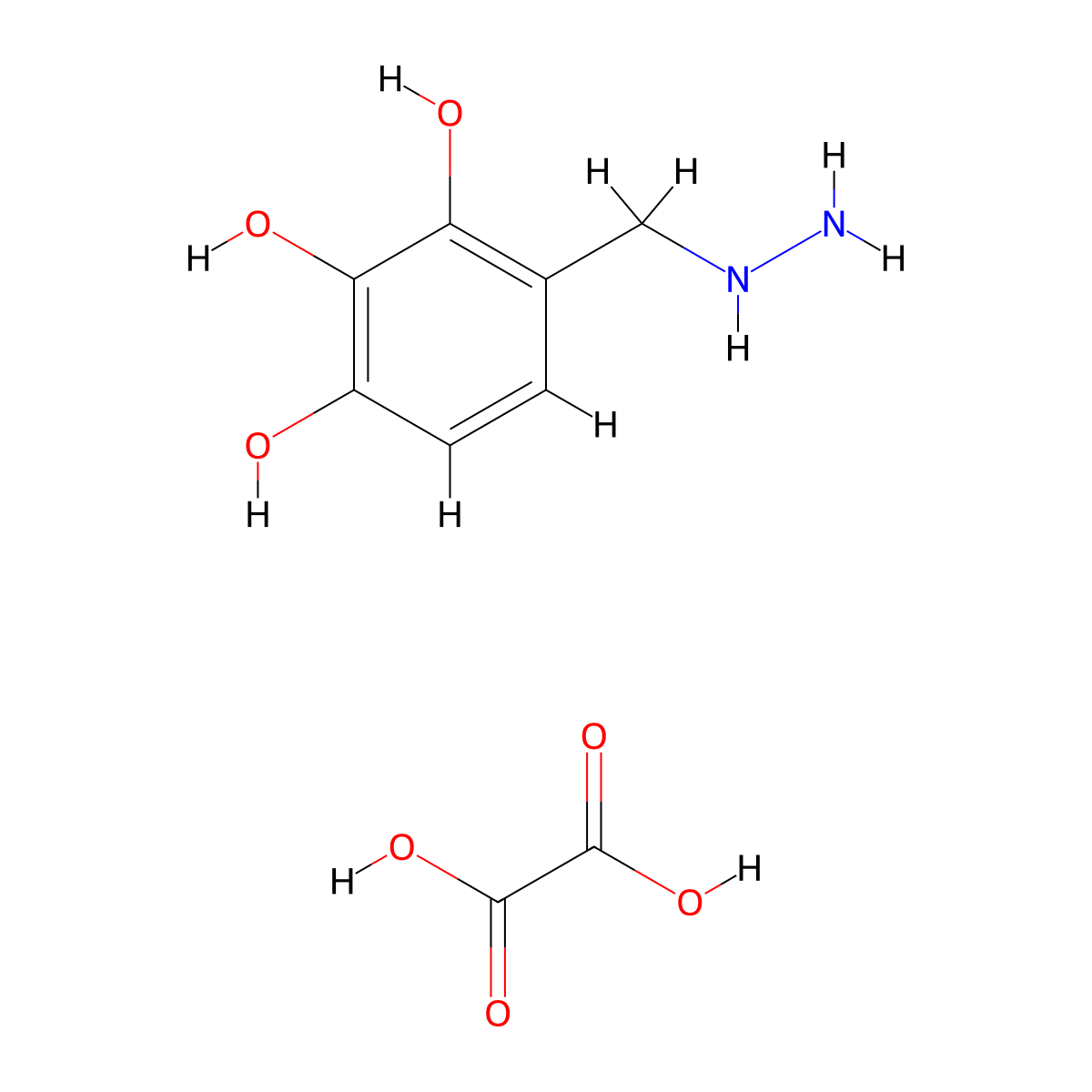 2,3,4-Trihydroxybenzylhydrazine Oxalic Acid Salt molecular structure, CAS 1391053-08-9