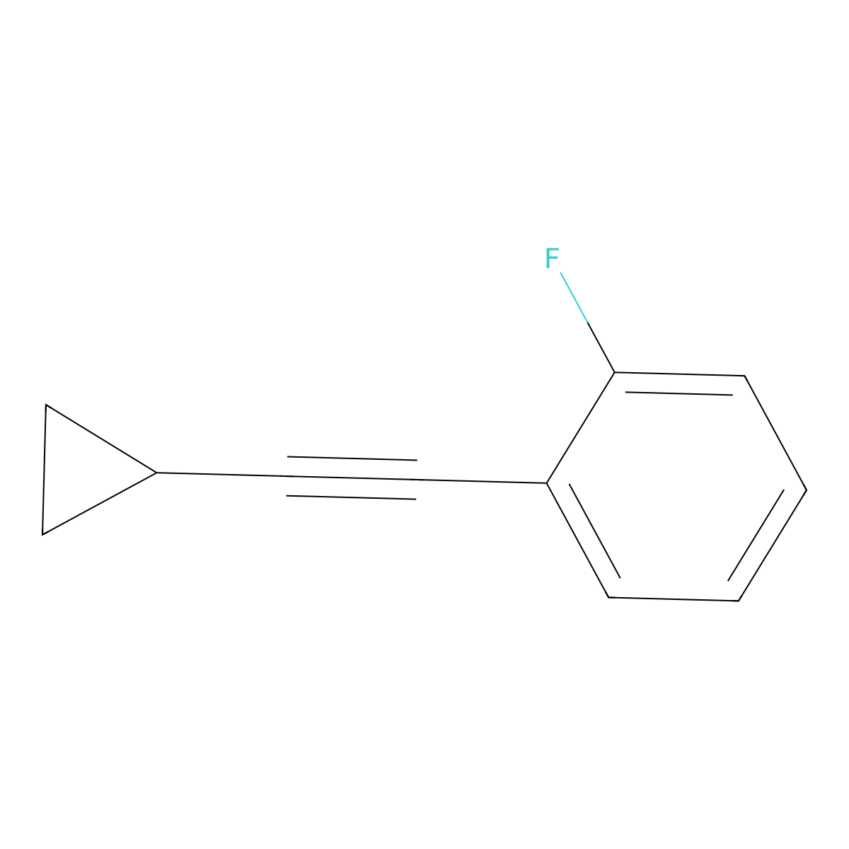 Cyclopropyl 2-Fluorophenylacetylene molecular structure, CAS 1391053-47-6