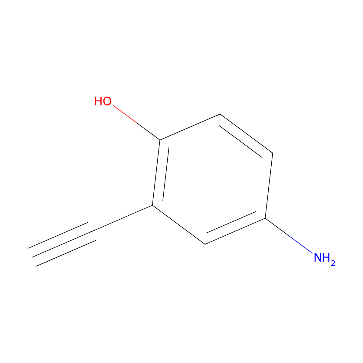 4-Amino-2-ethynylphenol molecular structure, CAS 1391053-48-7