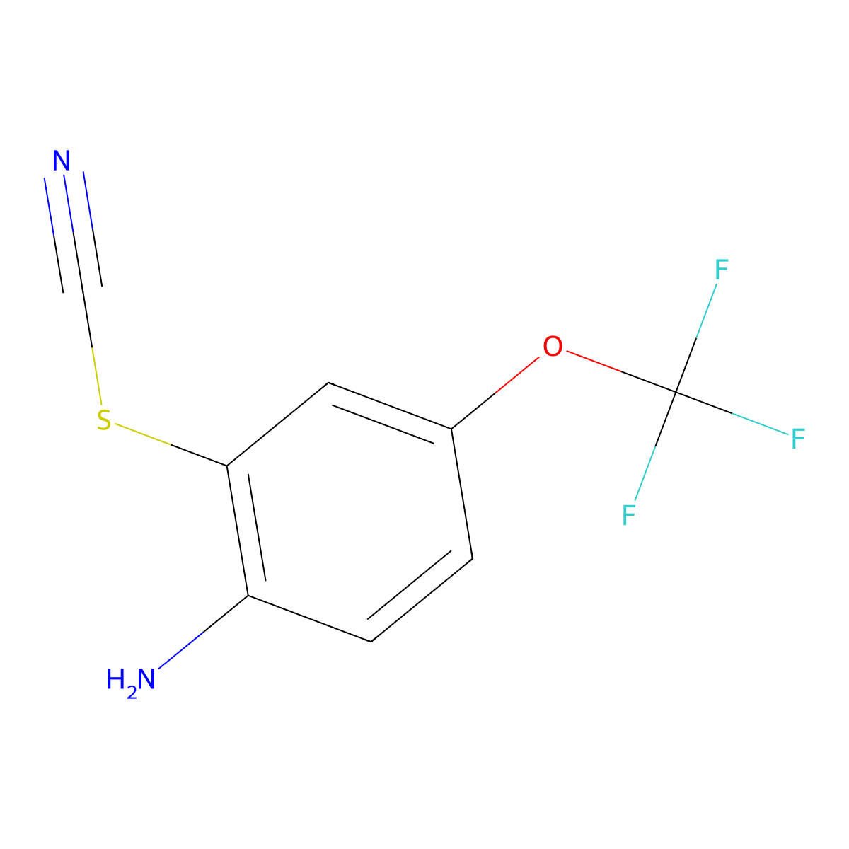 2-Amino-5-(trifluoromethoxy)phenyl Thiocyanate molecular structure, CAS 1391054-04-8
