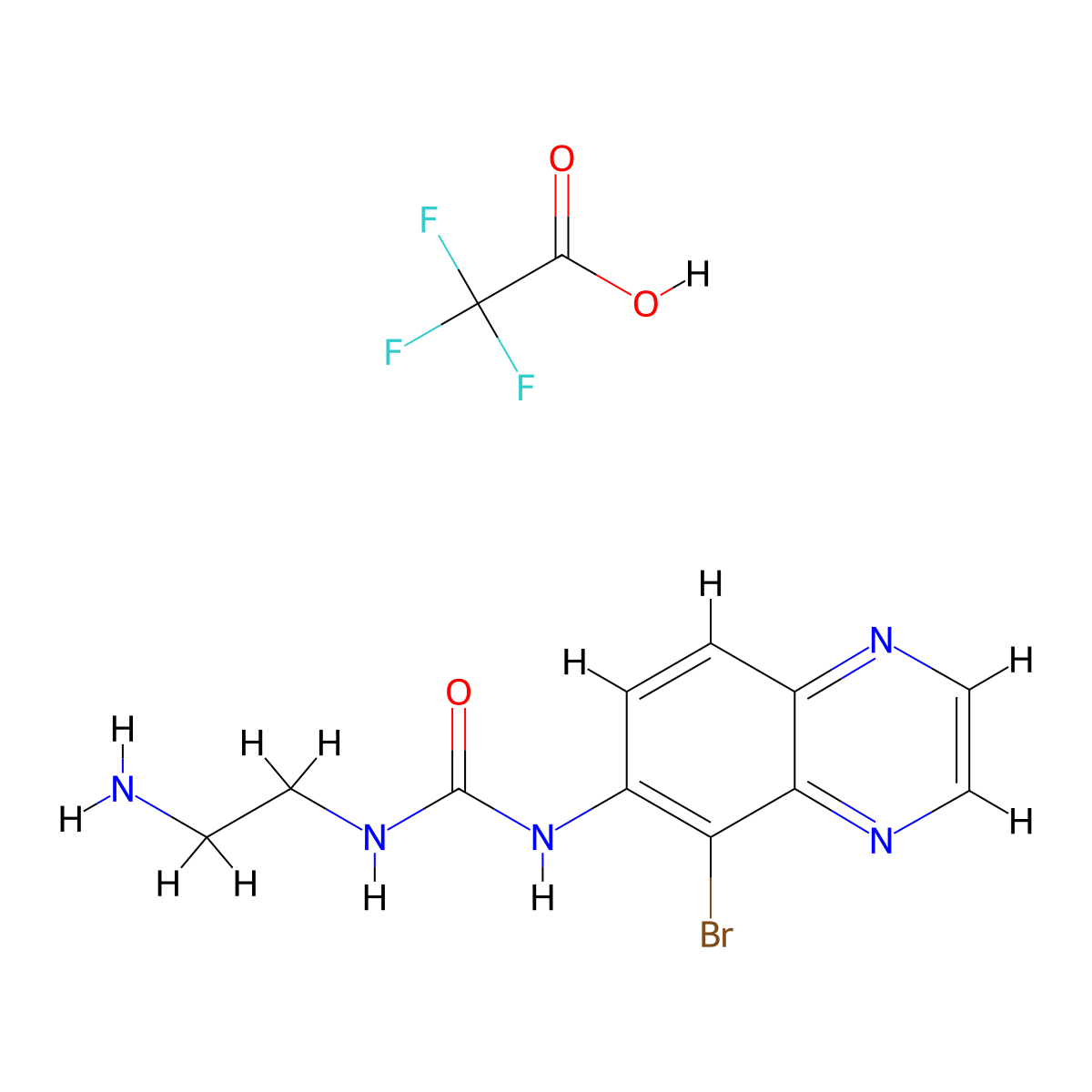 hydroxy brimonidine trifluoroacetic acid salt molecular structure, CAS 1391054-10-6