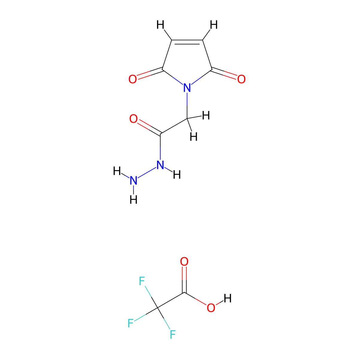 2-(2,5-Dioxo-2,5-dihydro-1H-pyrrol-1-yl)acetohydrazide 2,2,2-trifluoroacetate molecular structure, CAS 1391054-27-5