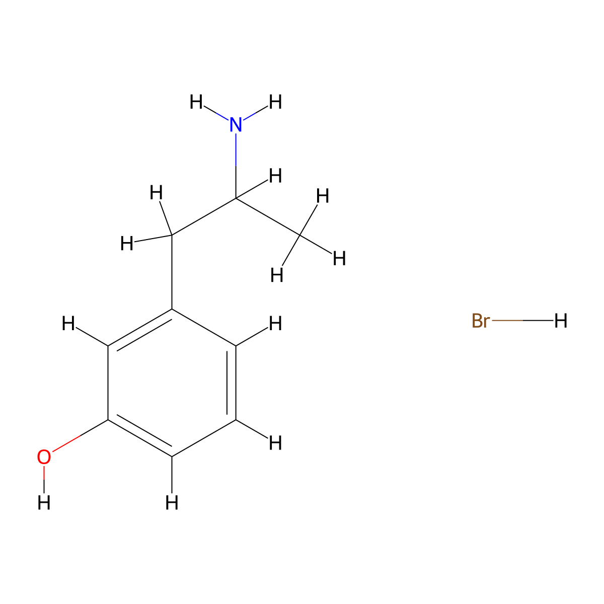 3-(2-Aminopropyl)phenol Hydrobromide molecular structure, CAS 1391054-33-3
