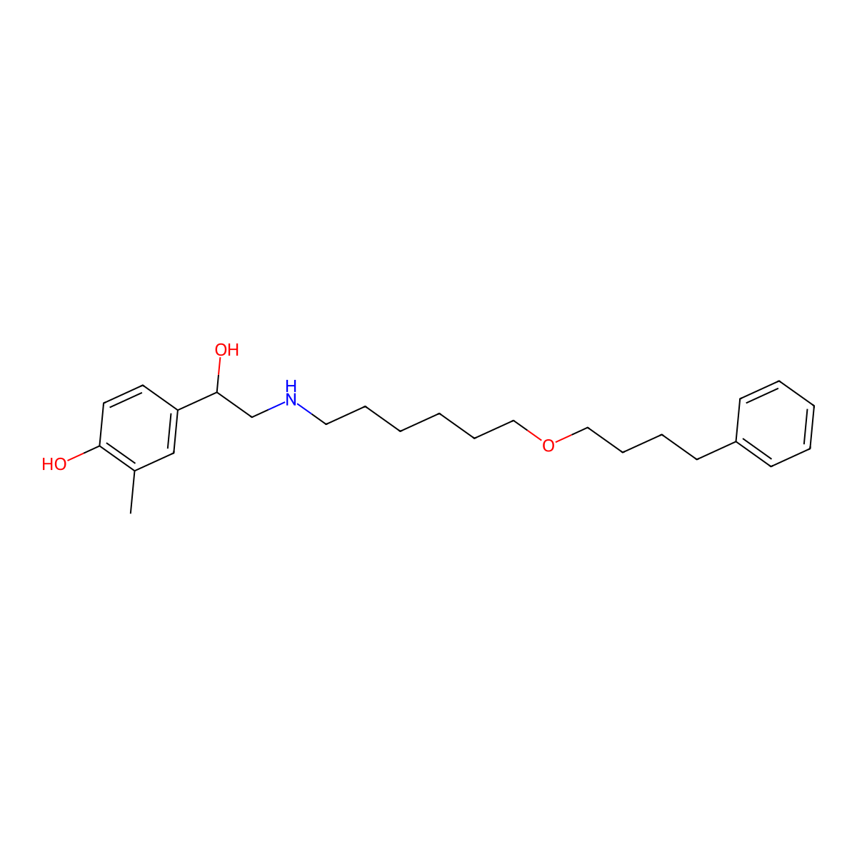 3-De(hydroxymethyl)-3-methyl salmeterol molecular structure, CAS 1391054-40-2