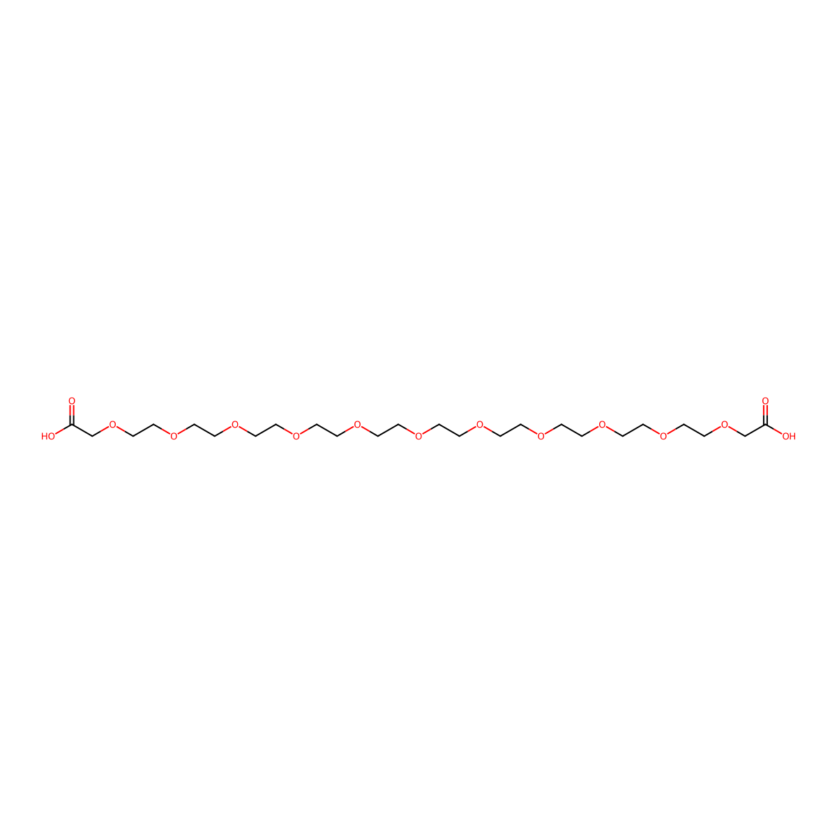 Hoocch2O-peg10-CH2cooh molecular structure, CAS 1391054-54-8
