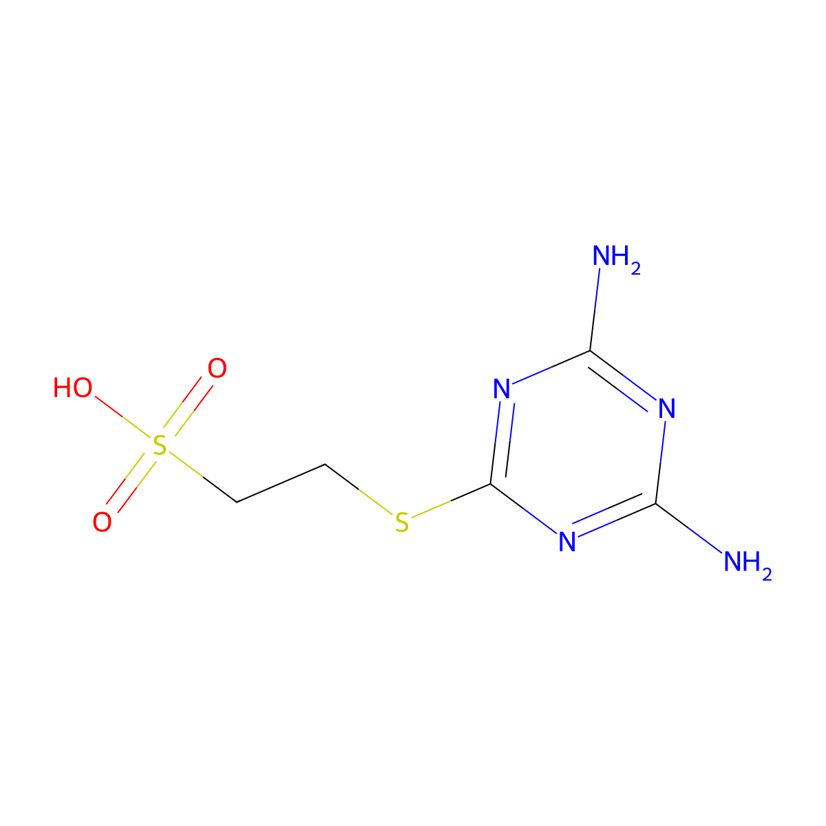 2-(4,6-Diamino-1,3,5-triazin-2-yl)sulfanylethanesulfonic Acid molecular structure, CAS 1391054-56-0