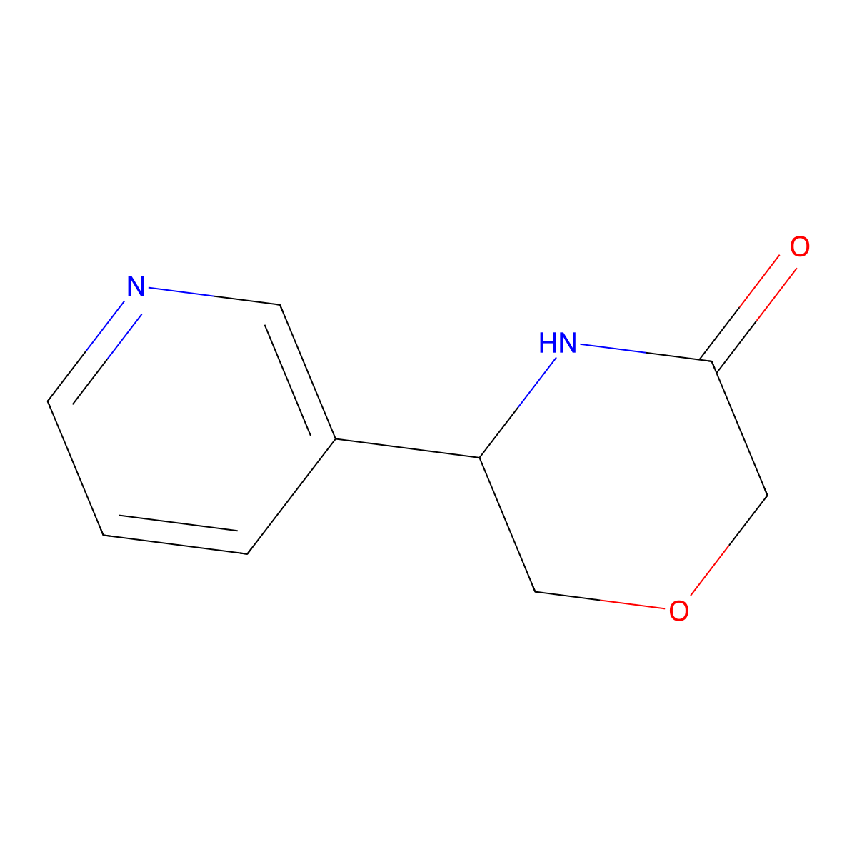5-(Pyridin-3-yl)morpholin-3-one molecular structure, CAS 1391061-10-1