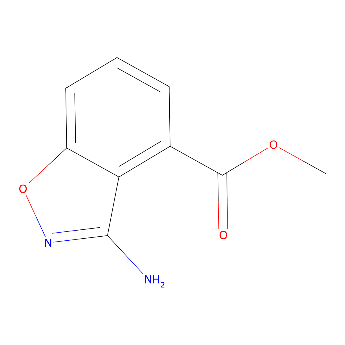 Methyl 3-Aminobenzisoxazole-4-carboxylate molecular structure, CAS 1391069-35-4