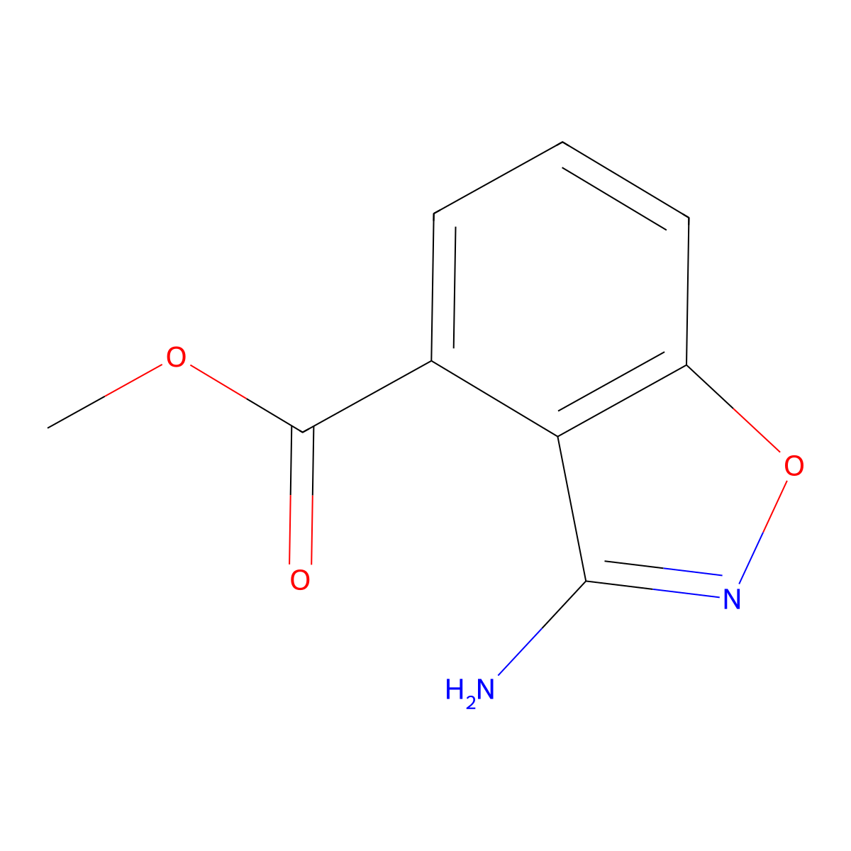 Methyl 3-Aminobenzisoxazole-4-carboxylate molecular structure, CAS 1391069-35-4
