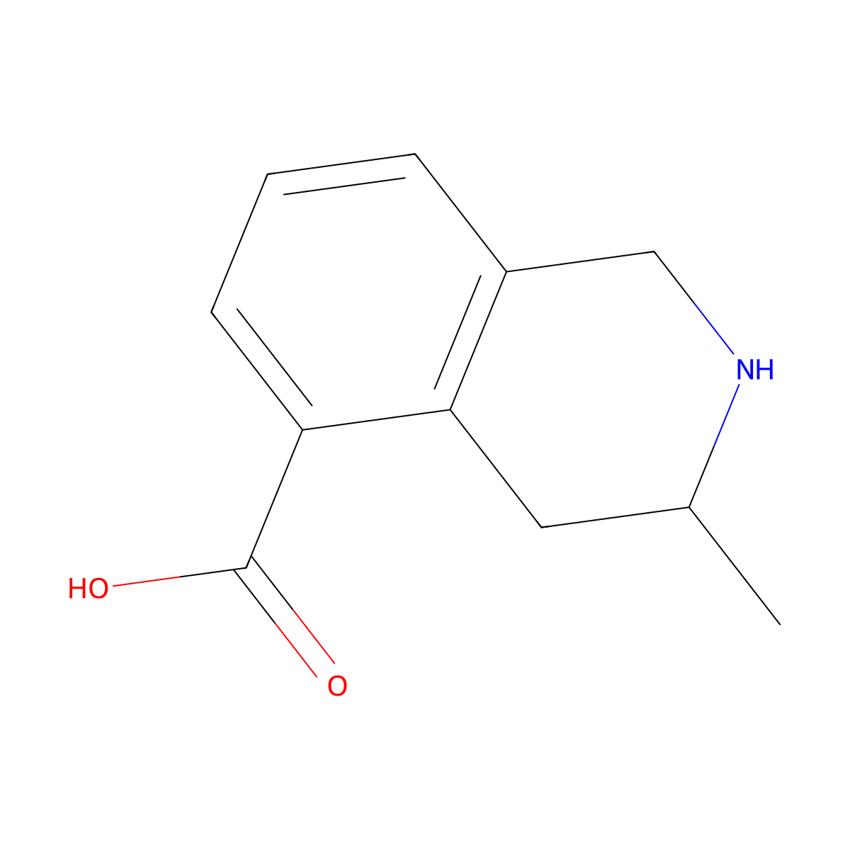 3-Methyl-1,2,3,4-tetrahydroisoquinoline-5-carboxylic acid molecular structure, CAS 1391070-51-1