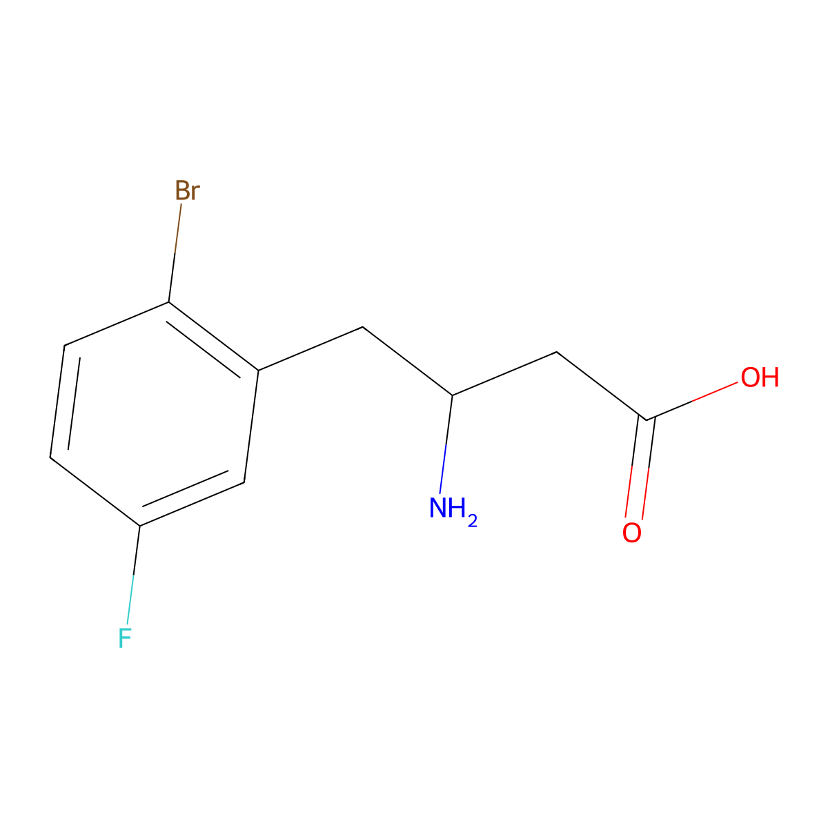 3-Amino-4-(2-bromo-5-fluorophenyl)butyric Acid molecular structure, CAS 1391071-47-8