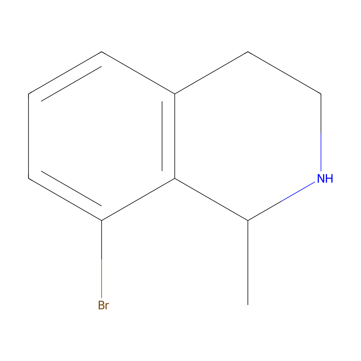 8-Bromo-1-methyl-1,2,3,4-tetrahydroisoquinoline molecular structure, CAS 1391073-22-5