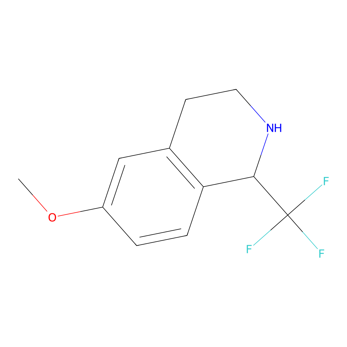 6-Methoxy-1-(trifluoromethyl)-1,2,3,4-tetrahydroisoquinoline molecular structure, CAS 1391073-87-2