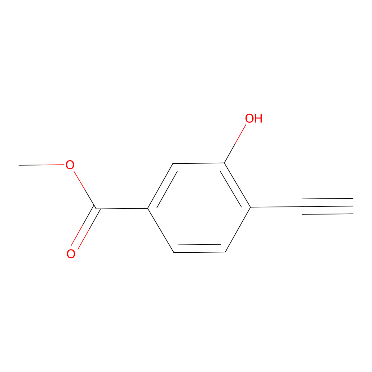 Methyl 4-ethynyl-3-hydroxybenzoate molecular structure, CAS 1391077-68-1
