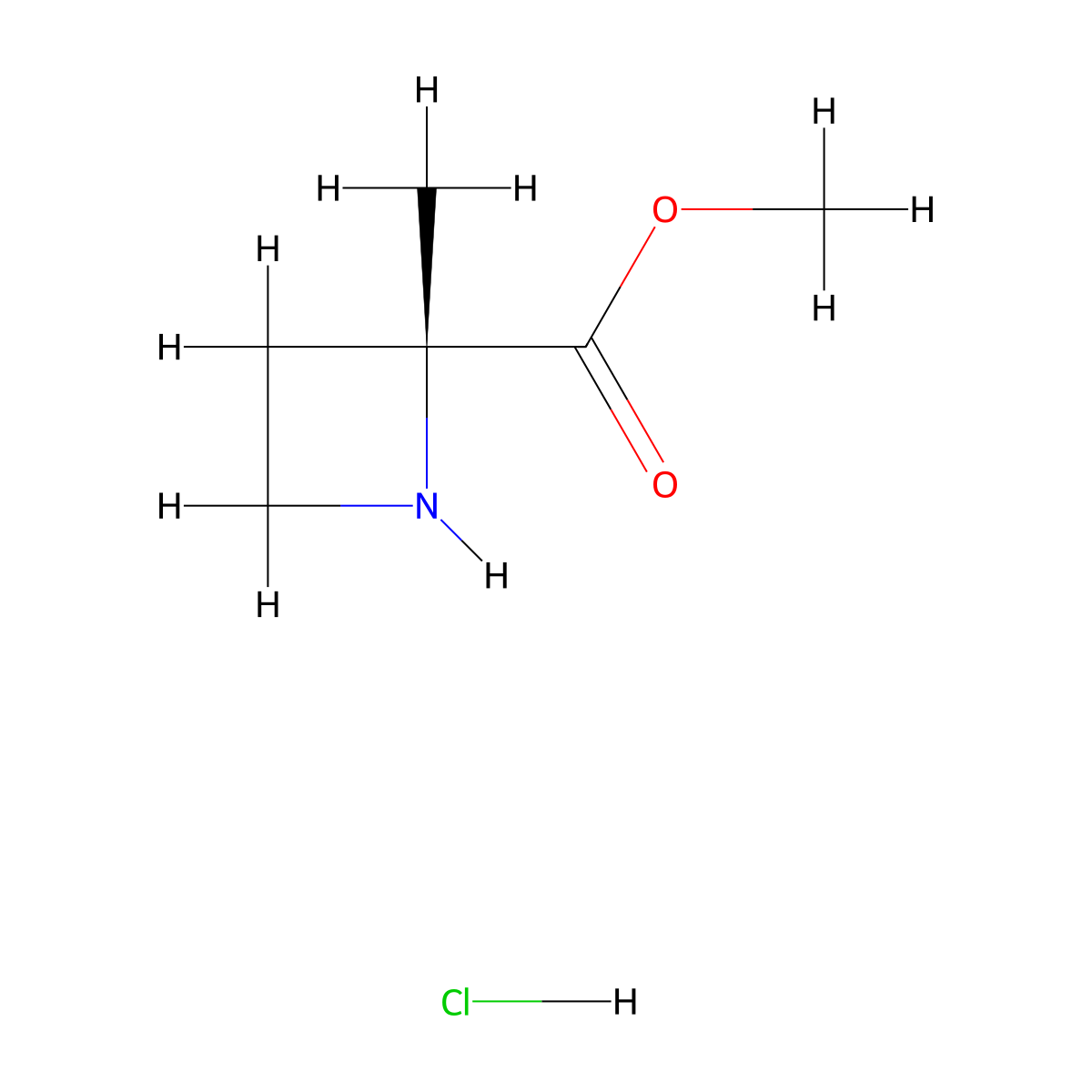 Methyl (2r)-2-methylazetidine-2-carboxylate hydrochloride molecular structure, CAS 1391077-78-3